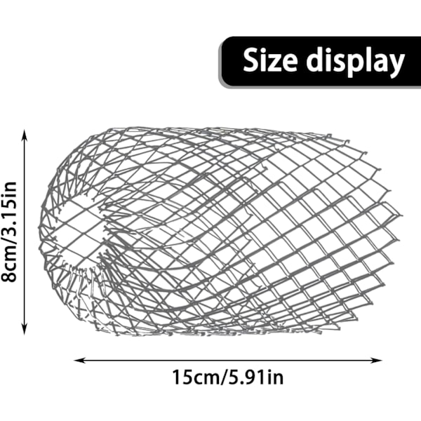 4 Fleksible Aluminium Tagrenderfiltre Diameter 8cm Gitternet Stop Løvsi, Løvbeskyttelse Tagrenderdækning til Beskyttelse af Tagrender Mod Blade Tag