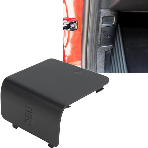 OBD Diagnostisk Stikdæksel 51437144966 Stikdæksel Udskiftning for Robust ABS Materiale til 1 Serie E81 E82 E87 E88 Venstre Hånds Drevne Biler (Sort)
