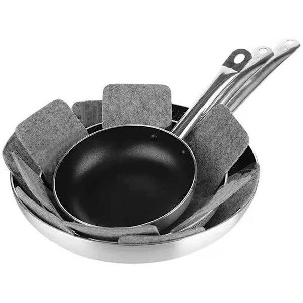 Pinottavat patalappuset, 6 kpl - Säädettävät huopapatalaput - Liukumattomat ja uudelleenkäytettävät keittiötarvikkeet - Halkaisija 38 cm - Harmaa