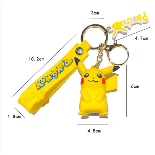 Pikachu Nyckelring Figur Modell, Gul
