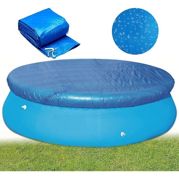 Rund pooltäckning, ovanjordisk pool solskydd, dammsäker pooltäckning Prot
