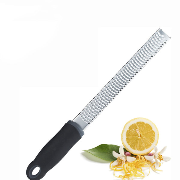 Citrus Zester & Manuel Ost Rivjern, Fin Rivjern til Parmesan, Citron, Kokos, Muskatnød, Chokolade og mere, 32cm, Skarpe Rustfrie Stålblade