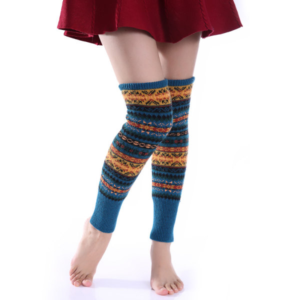 Naisten sukat Retro etniseen tyyliin casual syksyn ja talven värinen neule