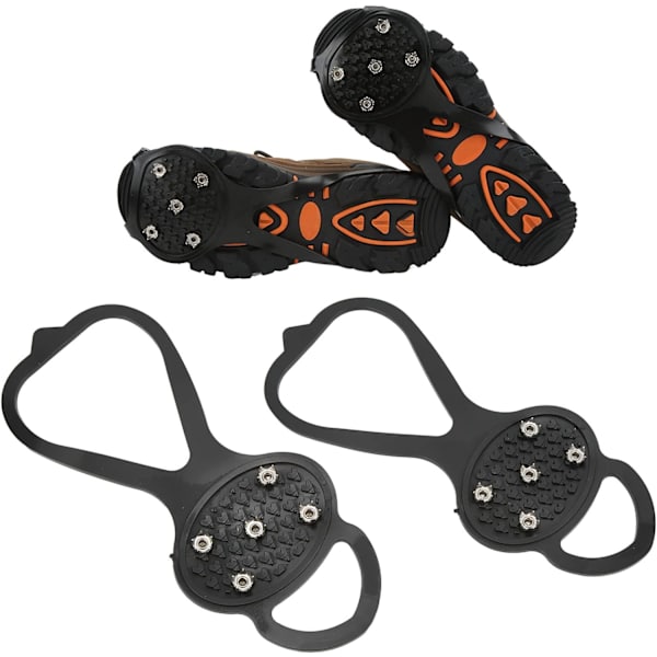 2PCS Udendørs 5-Tand Is og Sne Anti-Slip Sko, Anti-Slip Bjergbestigning