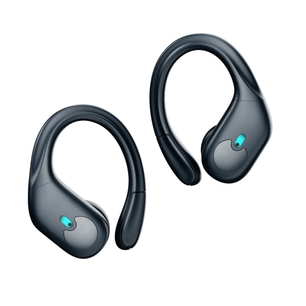 Brusreducerande öronproppar med öronkrokar, sport Bluetooth hörlurar, IPX5 vattentät med LED-display, svart