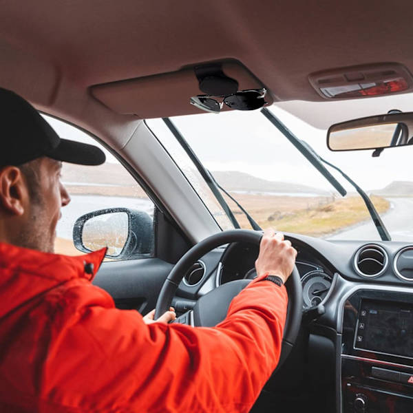 2 kpl lasitelineet autoon, magneettiset nahkaiset silmälasitelineet