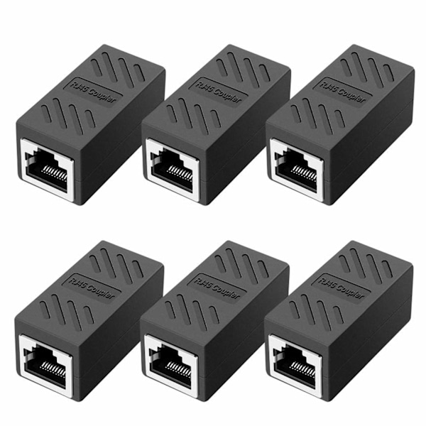 RJ45-kobling, netværkskobling, Ethernet-stik, afskærmet inline-kobling til Cat7/Cat6/Cat5e/Cat5 Ethernet-kabelforlængelsesstik - hun
