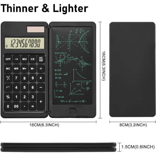 1pcs Basic Calculator with Notepad,10-Digit Large Display Office Desk