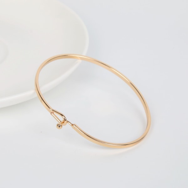Söt guldbar armband för kvinnor enkel delikat tunn manschett armband krok Br