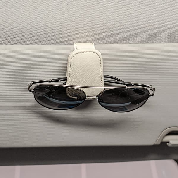 Bil læder solbrille ramme, bil visir solbrille klips, bil interiør
