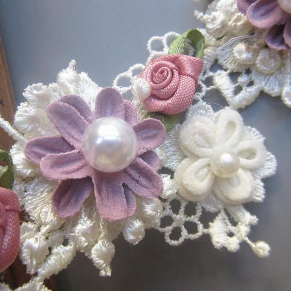 1 meter pärlblomma pärlor spets kant trim band 6 cm bredd aprikos trim