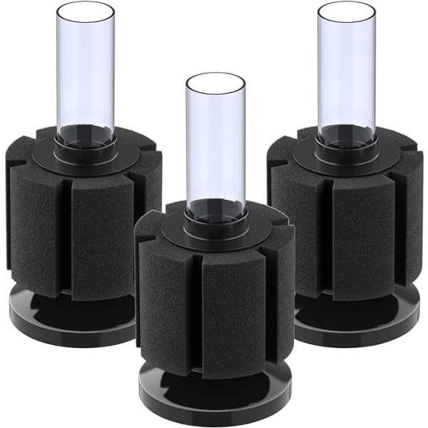 3-pak Akvarie Nano Bio Svampefilter Stille Betta Yngel Rejer og Små