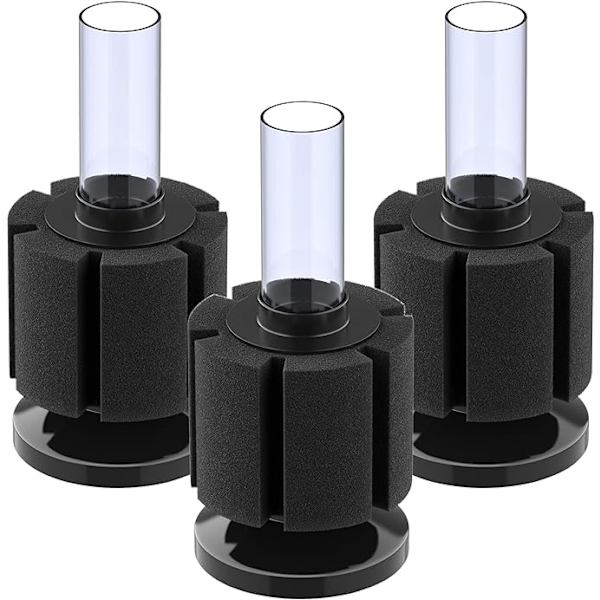 3-pakning Akvarium Nano Bio Sponge Filter Stille Betta Yngel Reker og Små