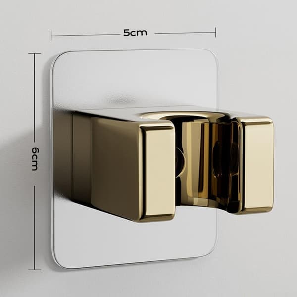 Duschmunstyckeshållare Utan Borrning, ABS-Material, Väggmontering, Guld
