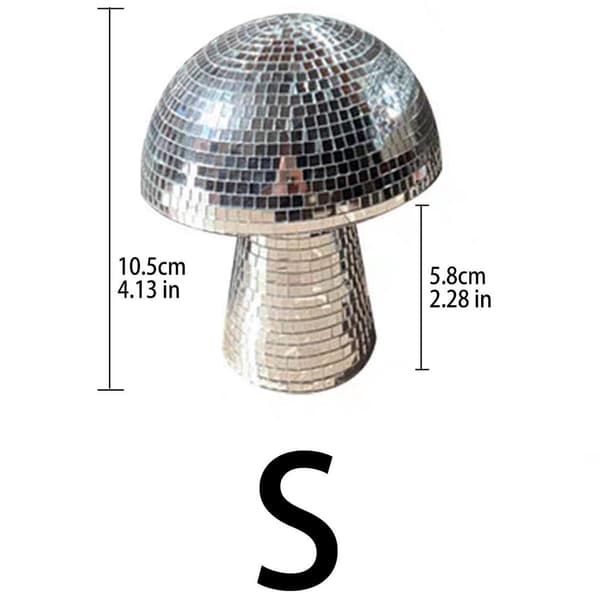Sopp Diskokule, Sølvreflekterende Sopp Ornament kompatibel Fest, Ro