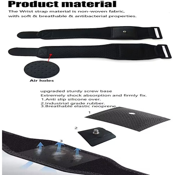 Full Body Tracker Armband för HTC ViveTracker 3.0, VR - Justerbart Hand- och Fotband - Armband, Svart