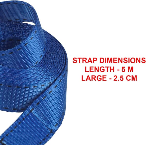 2-pack 5m x 25mm bagageremmar med klospänne, grön