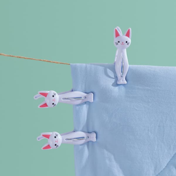 4-pakning - poseklemme - poseklemme - katt hvit