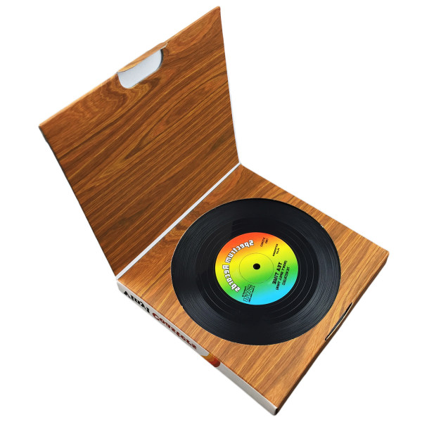 6 stk. sorte CD-pladeunderlag