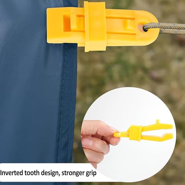 Utendørs teltklips, baldakinklips, fast plastclips, 8 stykker