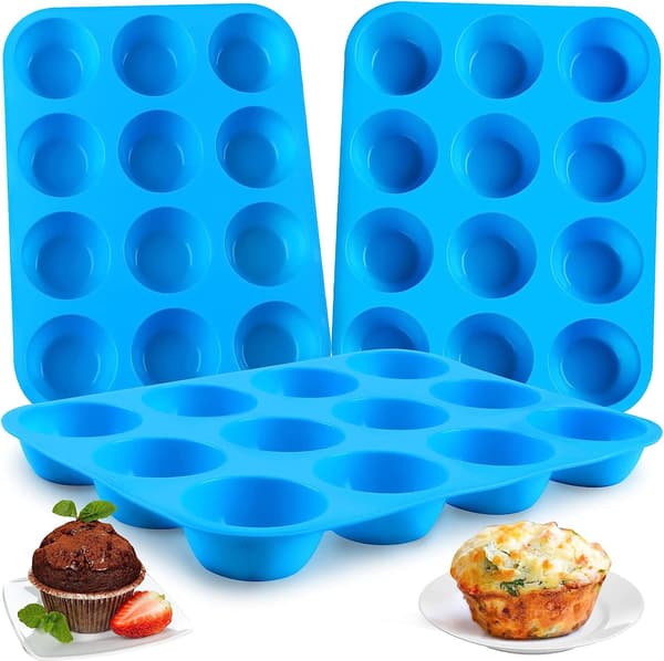 3-pak muffinform - Minimuffins - Muffinform - Bageform - Blå