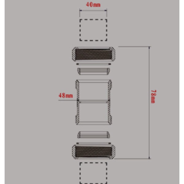 Klämringskopplingar för 40mm raka PVC-rör