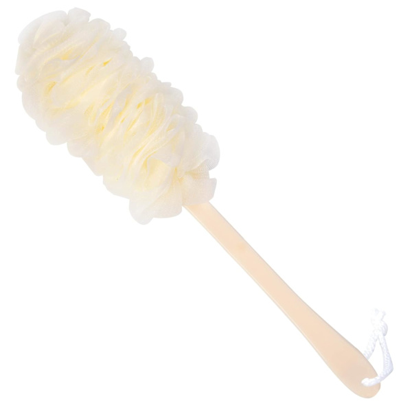 1 st badborste för dusch, Loofah lång handtag badborste, mjuk Nyl