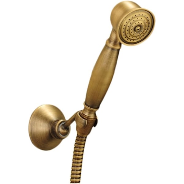 Retro Brusehovedholder til Justerbart Brusehoved i Massiv Messing Bronze