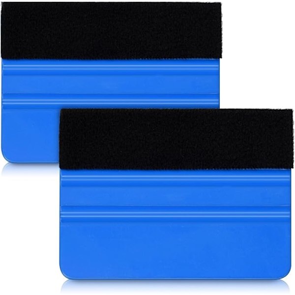 2X Asennus- ja pakkauslasta - Huopareunat ja kaavin - Auton ikkunakalvon ja seinätarrojen asennukseen