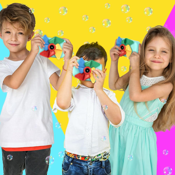 Camera Bubble Machine for Kids - Kameraformad Bubble Toy - Liten Bub