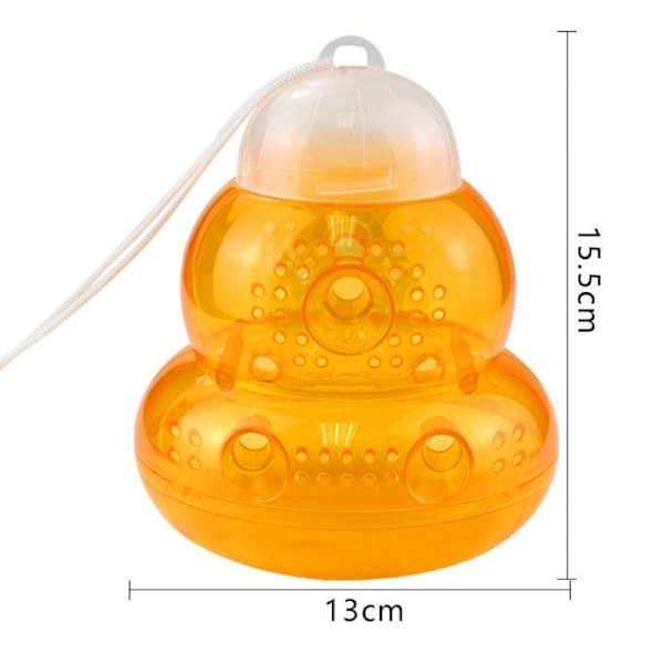 Hängande geting- och bålgetingsfälla (2-pack) - Naturlig getingavvisande lösning för inomhus- och utomhusbruk (Orange)