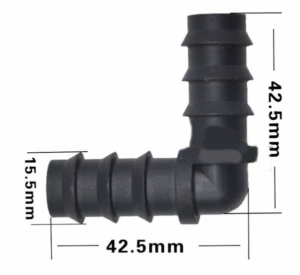 Rørkoblinger kompatible med 16 mm vanningssystem (albue)