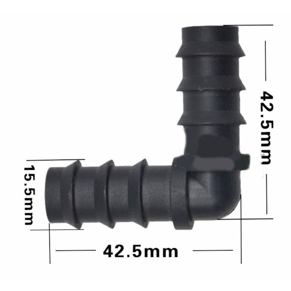 Rörkopplingar för 16 mm bevattningssystem (vinkel)