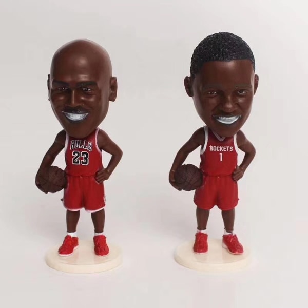 Kobe, Jordan, Tracy McGrady, James Actionfigurer Staty Bobblehead Bas