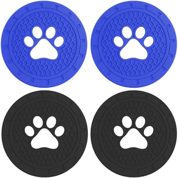 4 stk. Universal bilkopholdere, skridsikre silikone PVC kopholder, tyk PVC Ca