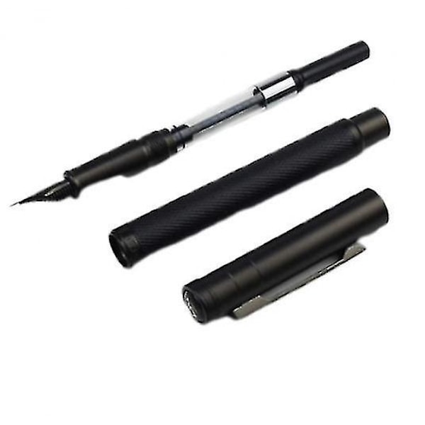 Penna för att öva kalligrafi Studenter med retro affärsgåvoset i svart,