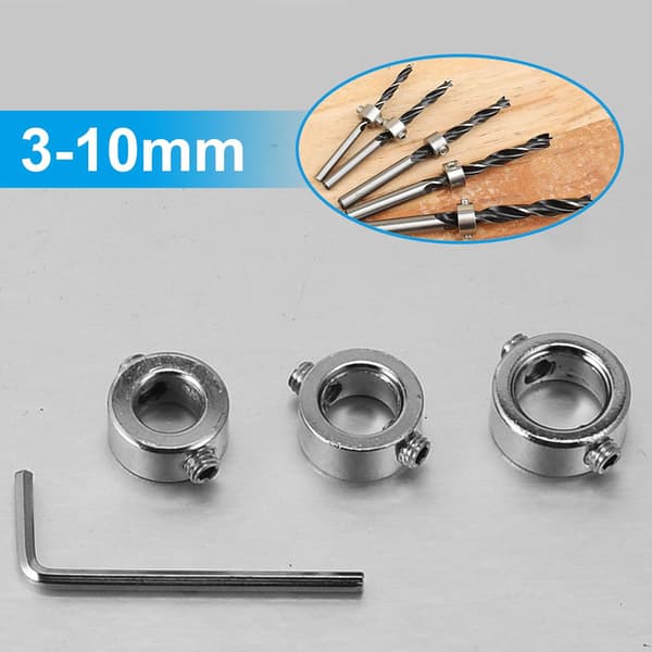 8 stk. Borbitsdybdestopp 3/4/5/6/7/8/9/10 mm Borbitsdybdestopp Borbitsdybdebegrenser