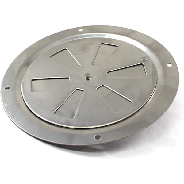 Set med 2 runda ventilationsgaller, 316 rostfritt stål, diameter 12,4 cm