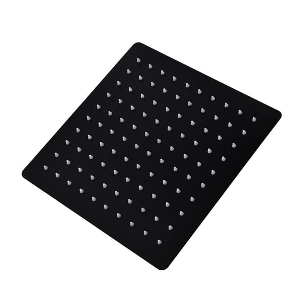 Regn Dusjhode Spray Dusjhode Hånd Dusjhode Bad Tilbehør Rustfritt Stål 20x20 cm Kvadrat Svart