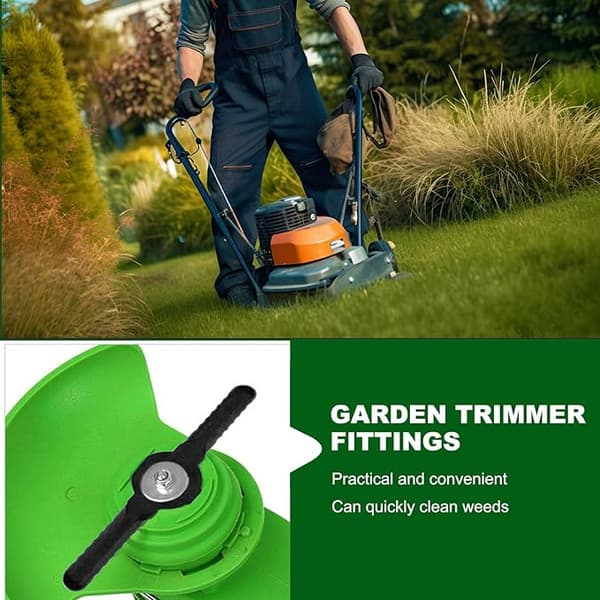 Pakke med 60 plastskjæreblad, 14 cm universelle gresstrimmerblad