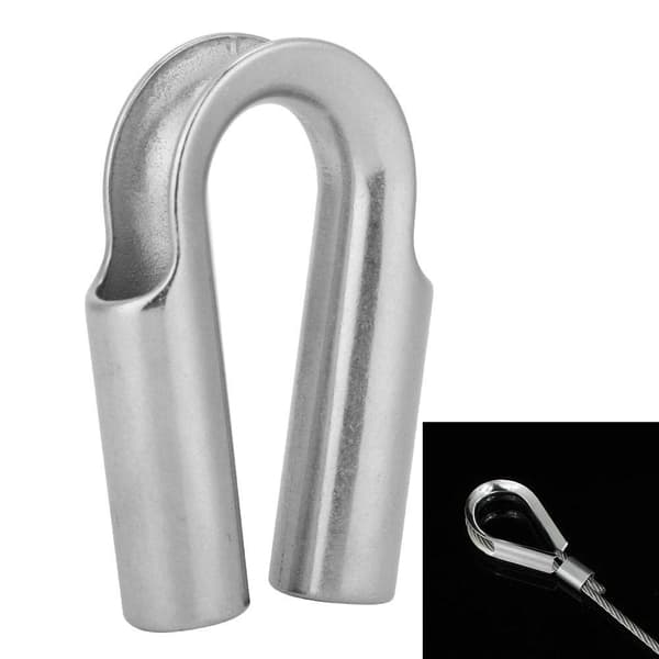 Wire Thimbles Rustfrit Stål Rør Thimbles til Spil Wire Bådudstyr (8mm-2PCS) båd