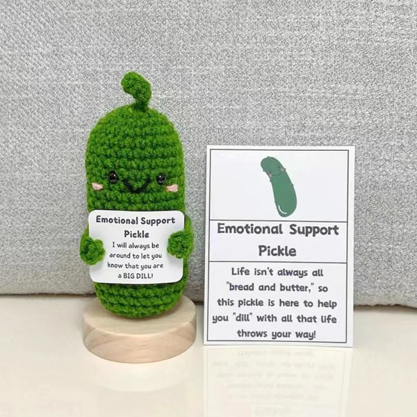 Emotional Support Pickled Cucumber Gift, Handmade Emotional Support Pi