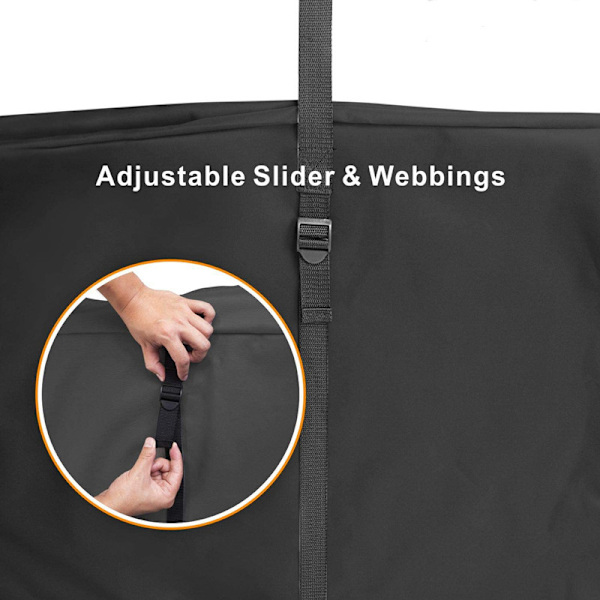 420D Polyester Stoff Stor Oppbevaringsveske for Utendørs Stol, Svart, 42 x 9 x 28 tommer, for Null Gravitasjon, Lenestol, Camping, Strand