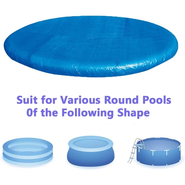 Rund pooltäckning, ovanjordisk pool solskydd, dammsäker pooltäckning Prot