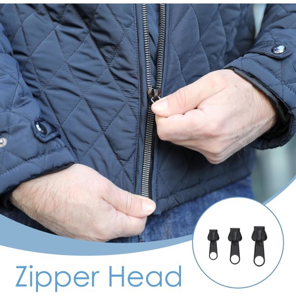 12 stk. Clip-on lynlåsskydere, Clip-on lynlåsskydere, lynlåsskydere Multip