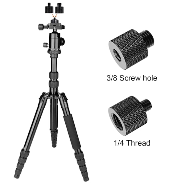 Kameran ruuviliitinadapterit, 1/4\" uros - 3/8\" naaras ja 3/8\" uros - 1/4\" naaras, kierreadapterisarja kameran monitorille, mikrofonijalustalle, telineelle
