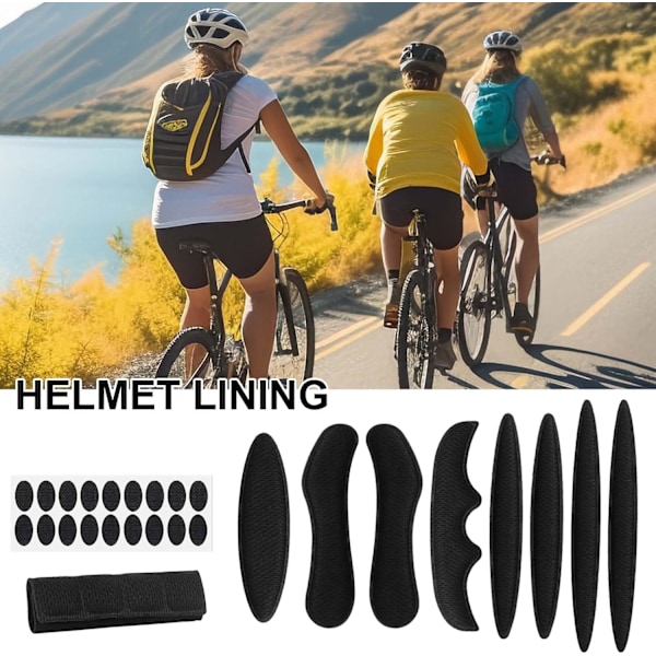 Universella Ersättningsskumdynor för Cykelhjälm, Cykelhjälmsdynor, Cykelhjälmstillbehör, Ersättningsskum för Hjälm, Cykelhjälmsöverdrag (B