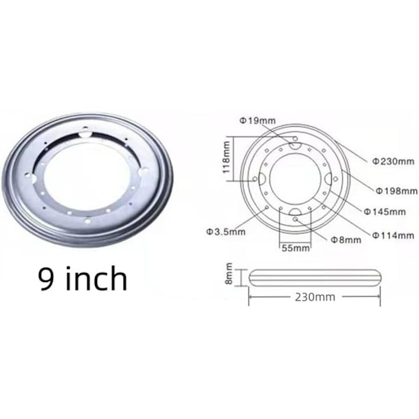 35 cm Praktisk Roterande Bricka, Lazy Susan Vridbricka för Servering (22,9 cm)