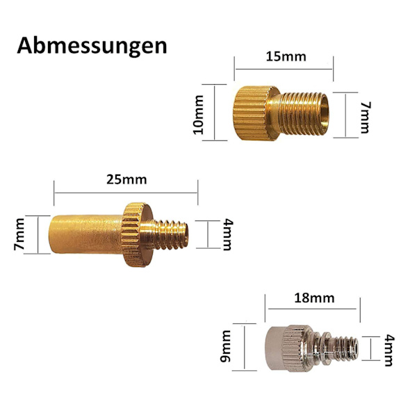 Cykelventil Adapter Sæt, Presta Ventil til Schrader Ventil til Presta Ventil C