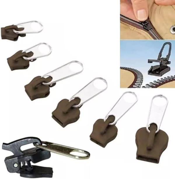 Fix Zip Puller, 12-pack Zip Slider Reparationskit, 3 Storlekar Ersättning